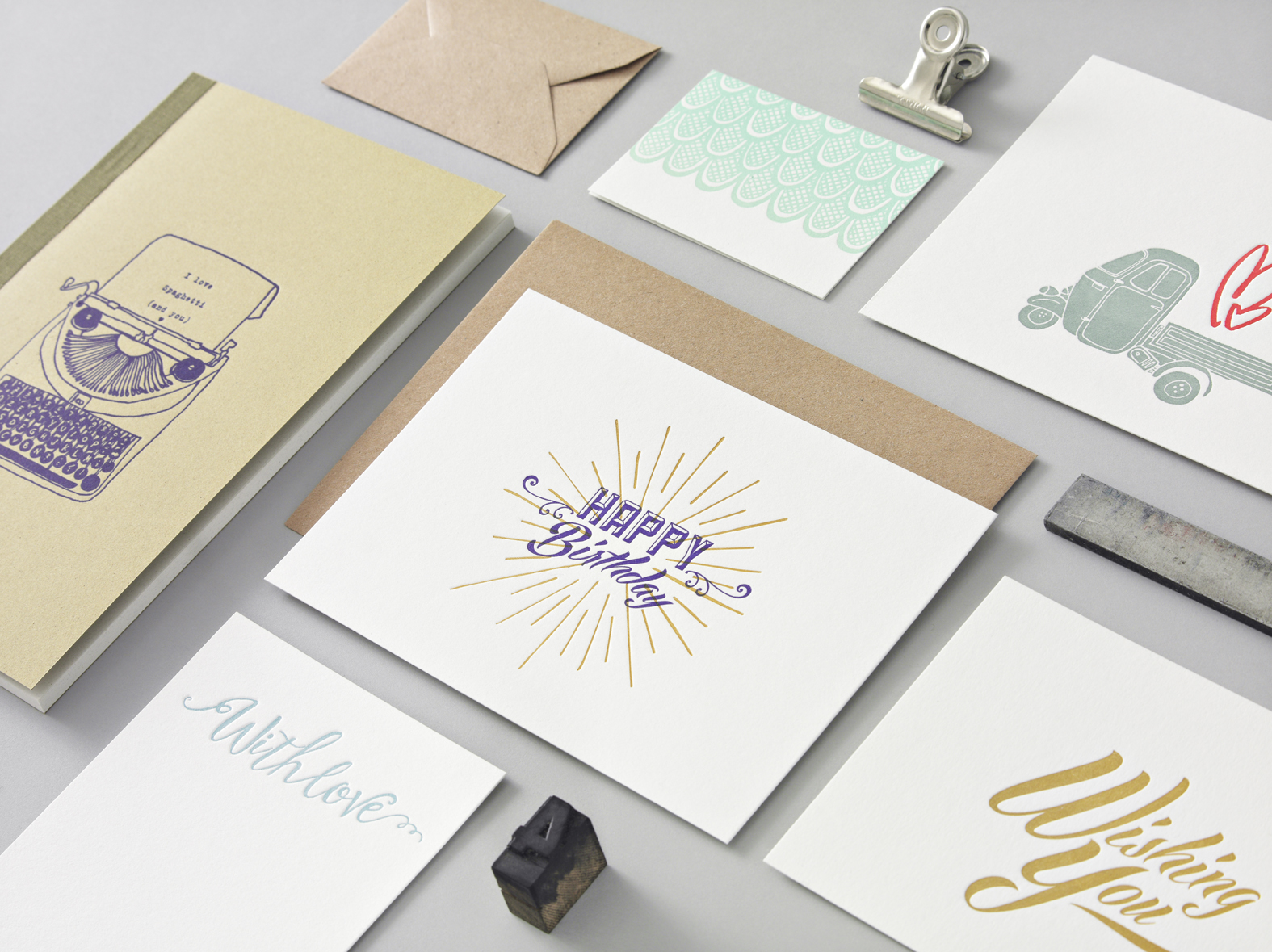 Letterpress Papeterie Kollektion