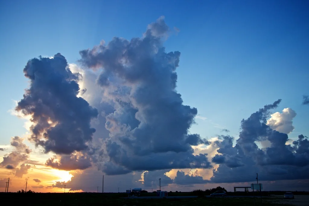 Creole, LA: The Gulf Coast offers some of the most spectacular cloud formations we saw traveling around the country.