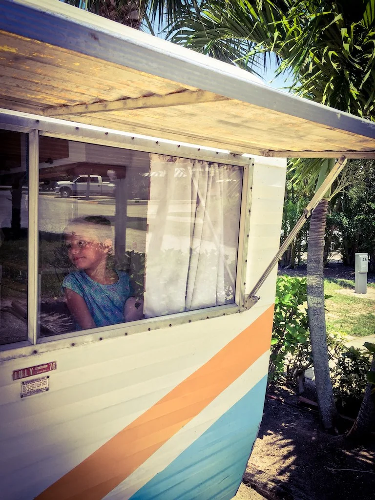 Naples, FL: Our first extended pitstop was in Naples, FL — which borders Everglades National Park. My five year old niece took a liking to Mable. She was a perfect fit for a five year old.