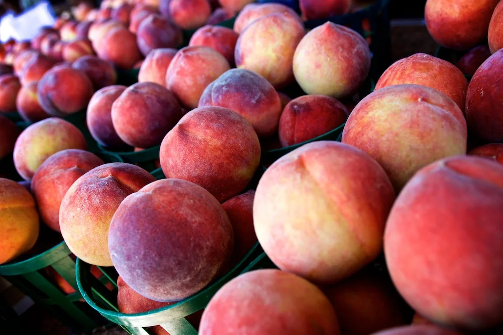 Highway 82 in GA: My favorite summertime fruit is a ripe peach. Georgia delivers.