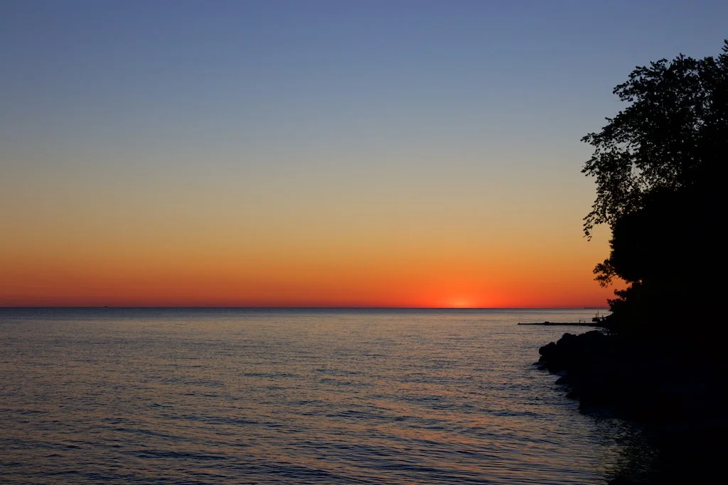 Lake Ontario, NY: Sunrise over a Great Lake.