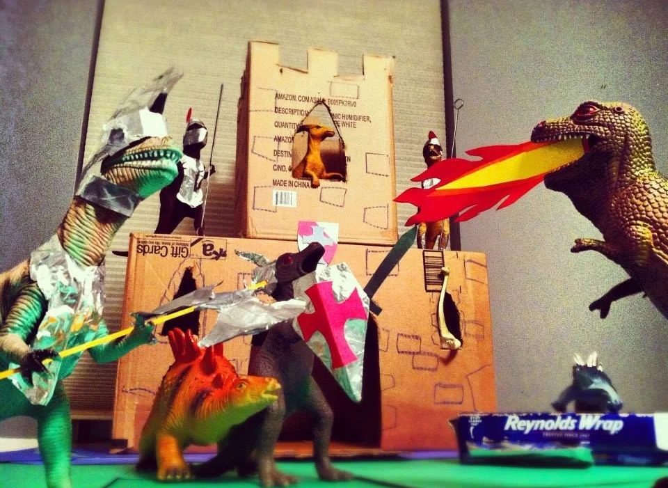 "THE DINOSAURS ARE REALLY GOOD AT TIN FOIL."