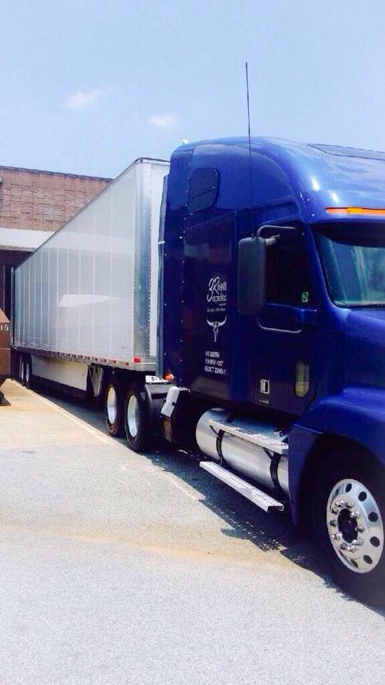Blue Truck Backed In