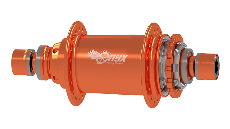  A magnificent BMX rear hub in retina popping orange. Get a matching front and hit the road!