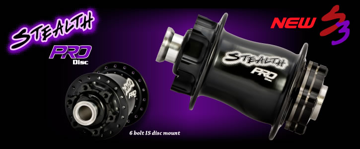  The Stealth Pro rear BMX hub with the six bolt disc option. 