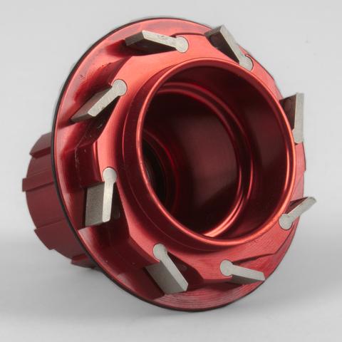  8 magnetically sprung hefty pawls with 240 points of engagement. A freehub body from the KH-2 rear hub. Slam those pedals and go!