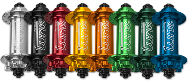  8 colour options are available for all of the different hubs that Tune makes. 