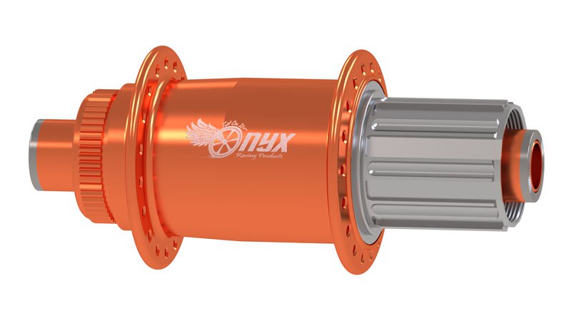 An Onyx rear hub featuring a thru axle with a centre lock disc brake interface. Running silently with their unique sprag clutch. Made from 7075 alloy with ceramic hybrid bearings. Comes with a 5 year limited warranty. Freehub available in stainless steel or alloy. 