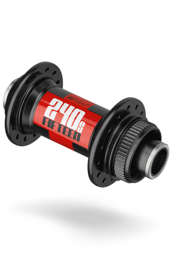 A thru axle version with a centre lock system for disc brakes. At 126 grams it's still a very light weight option. Available in 20, 24 and 28 hole options. 