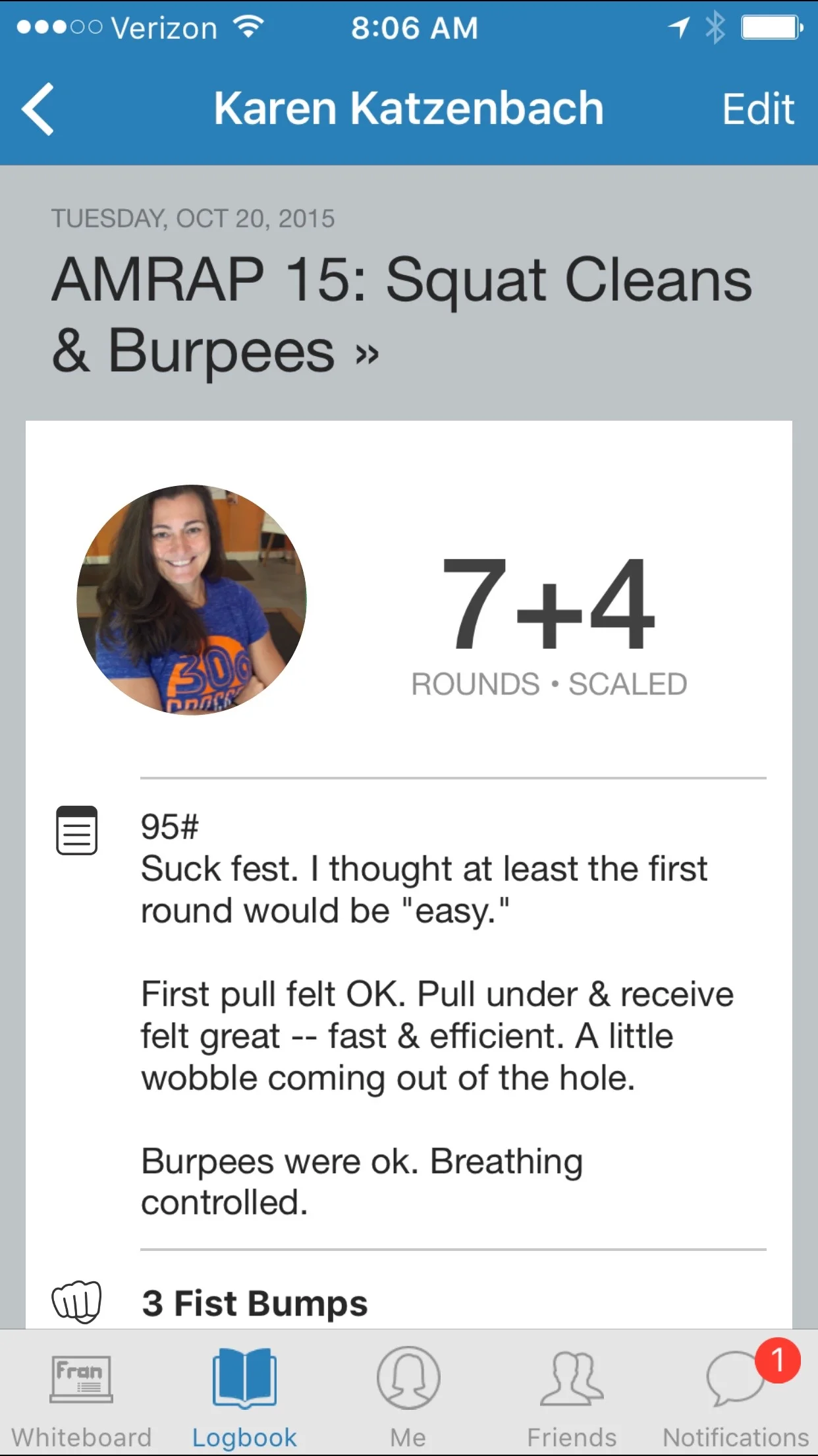 The more information I provide in my journal the more I learn from a workout. 
