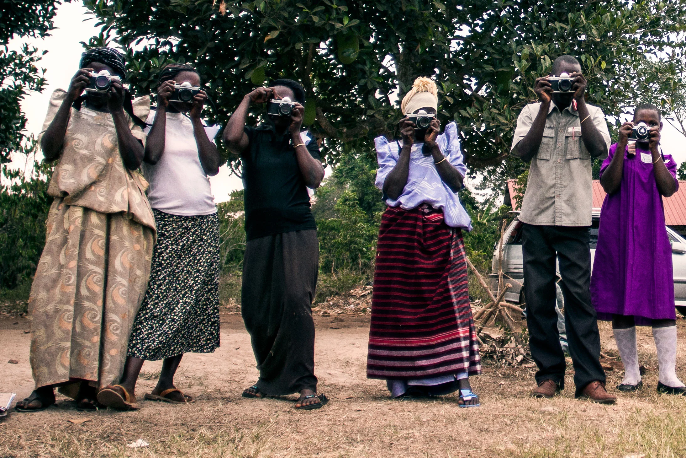 Lesson Number One: Focusing on your subject! Everyone started at the same horizontal line and then practiced shooting the same subject from identical focal lengths. 