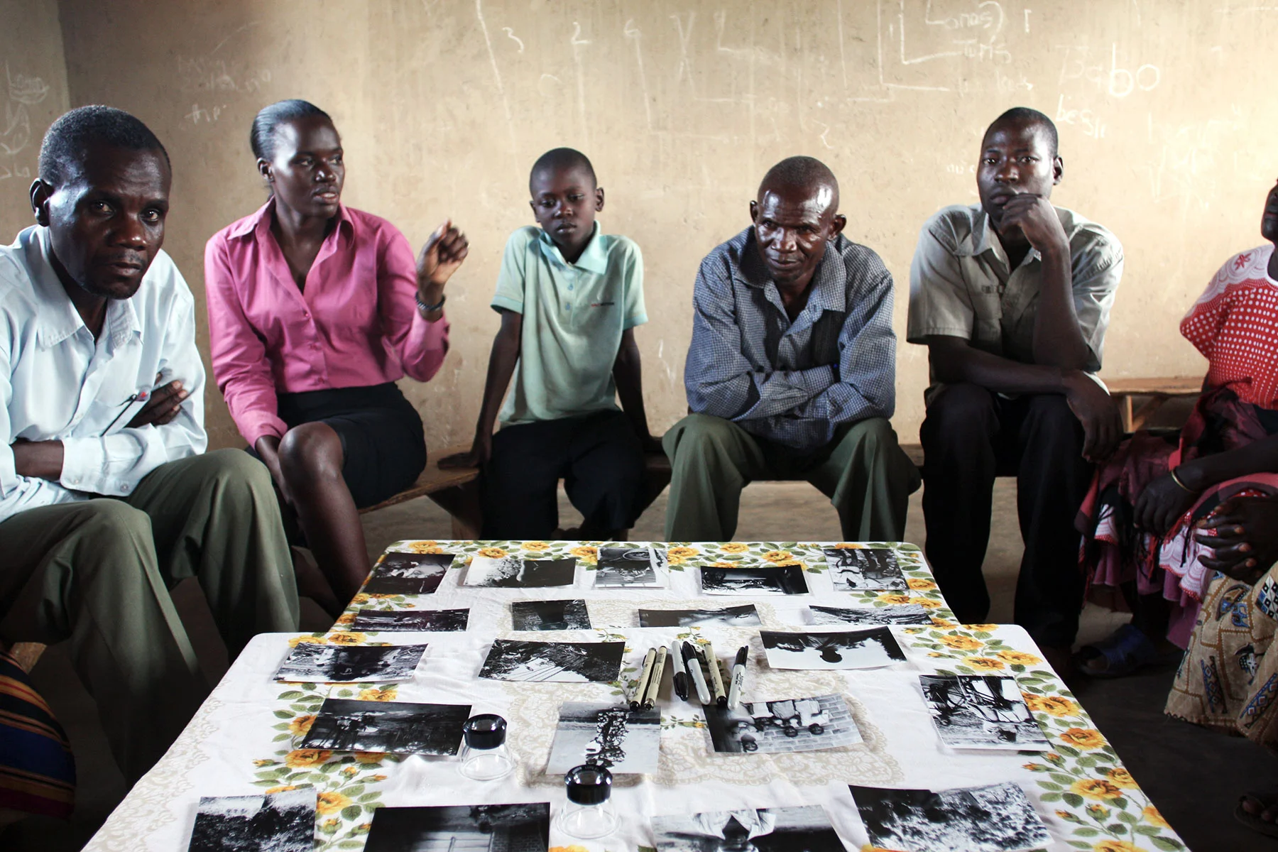 The WPC gathered together for a group critique session. Louise would print out 4"x6" copies of the WPC's digitally scanned negatives and bring them to class for review and critique. 