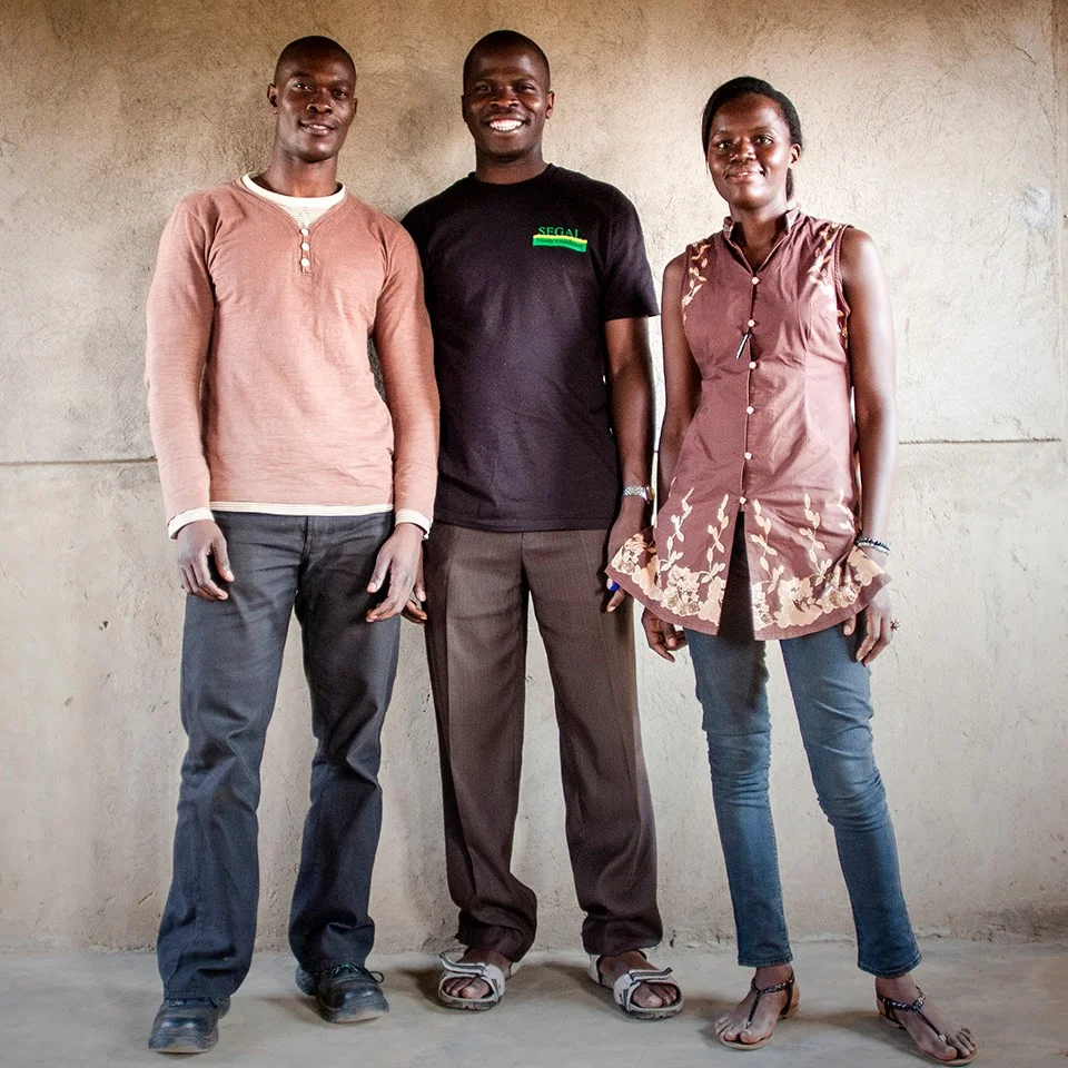 The BESO Foundation team that provided all logistical support on the ground, from transportation to translation. From left to right: Kaaka Hussein, Aaron Bukenya and Esther Nakityo. 