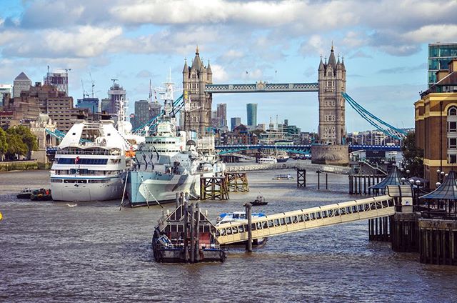 The Mighty Thames. Tower Bridge, London, United Kingdom #towerbridge #london #thames #londonbridge #hmsbelfast