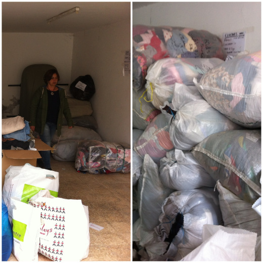  Before and after! &nbsp;Over $2,000 worth of used clothing and shoes and new underwear and socks!&nbsp; 
