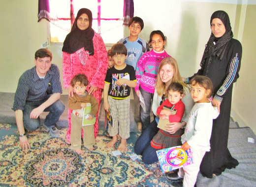  Two families lived in this apartment. &nbsp;We gave the kids coloring books and drawing utensils. &nbsp;They've been out of school for over a year. 