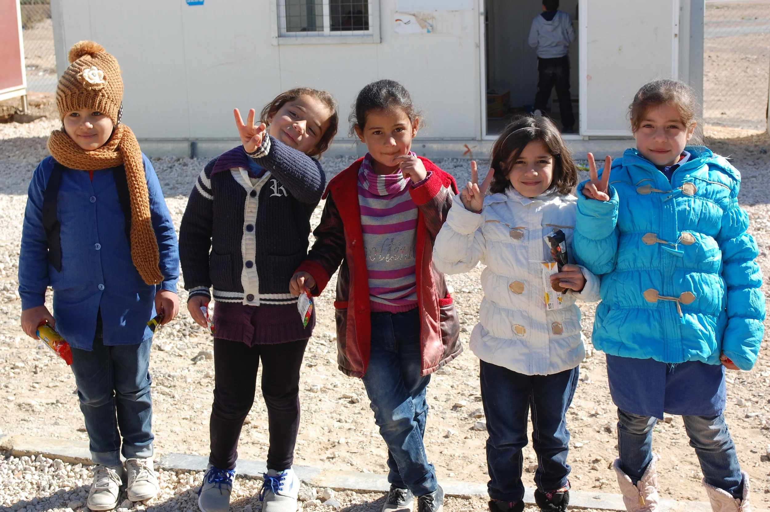 Future musicians at school in Azraq!