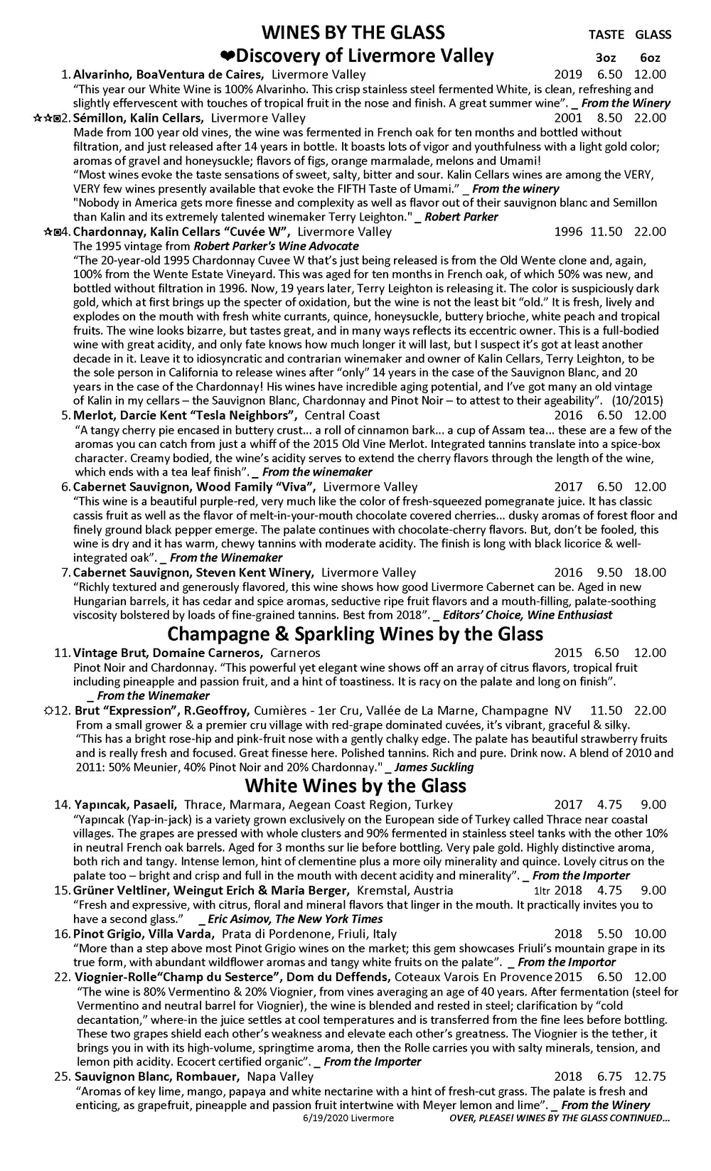 Take-Out Wines — Uncle Yu's at the Vineyard