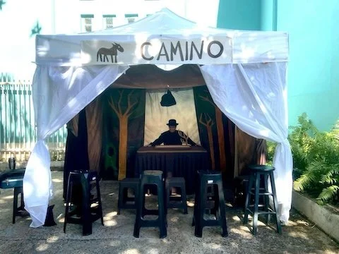 Tent performance space for Camino. Photo: Mary Anne Hopgood