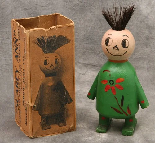 Doll with packaging. Photo courtesy of Gene Metcalf.