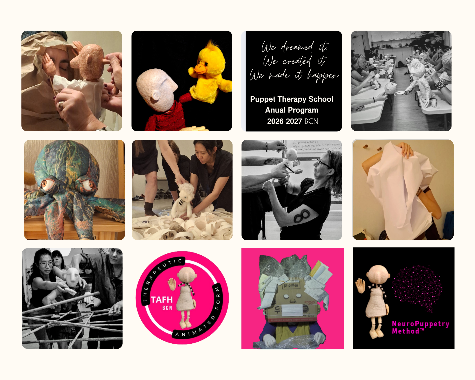 Applications now open for Puppet Therapy School – Annual Program 2026–2027 in Barcelona