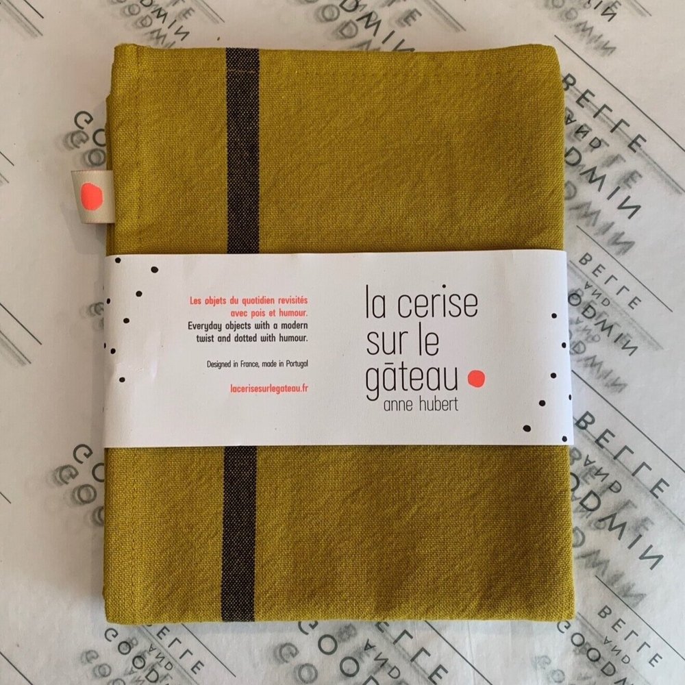 Tea Towel La Cerise Sur Le Gateau Mustard Goodwin And Belle