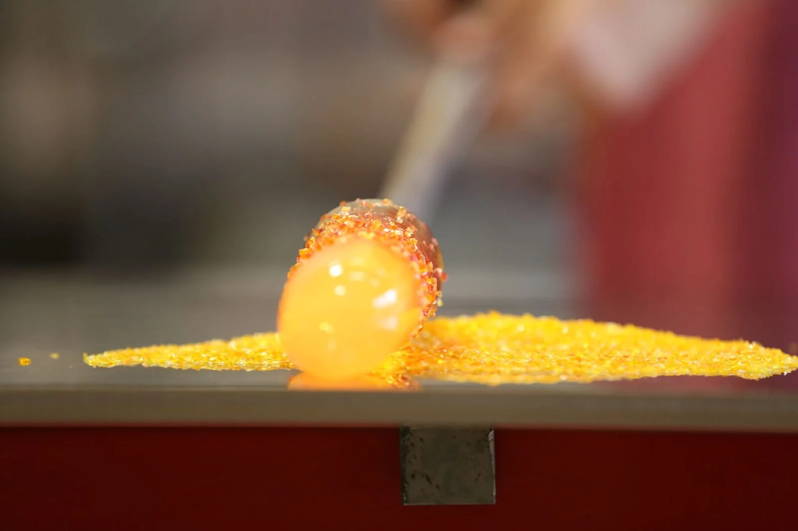 picking up orange frit.jpg