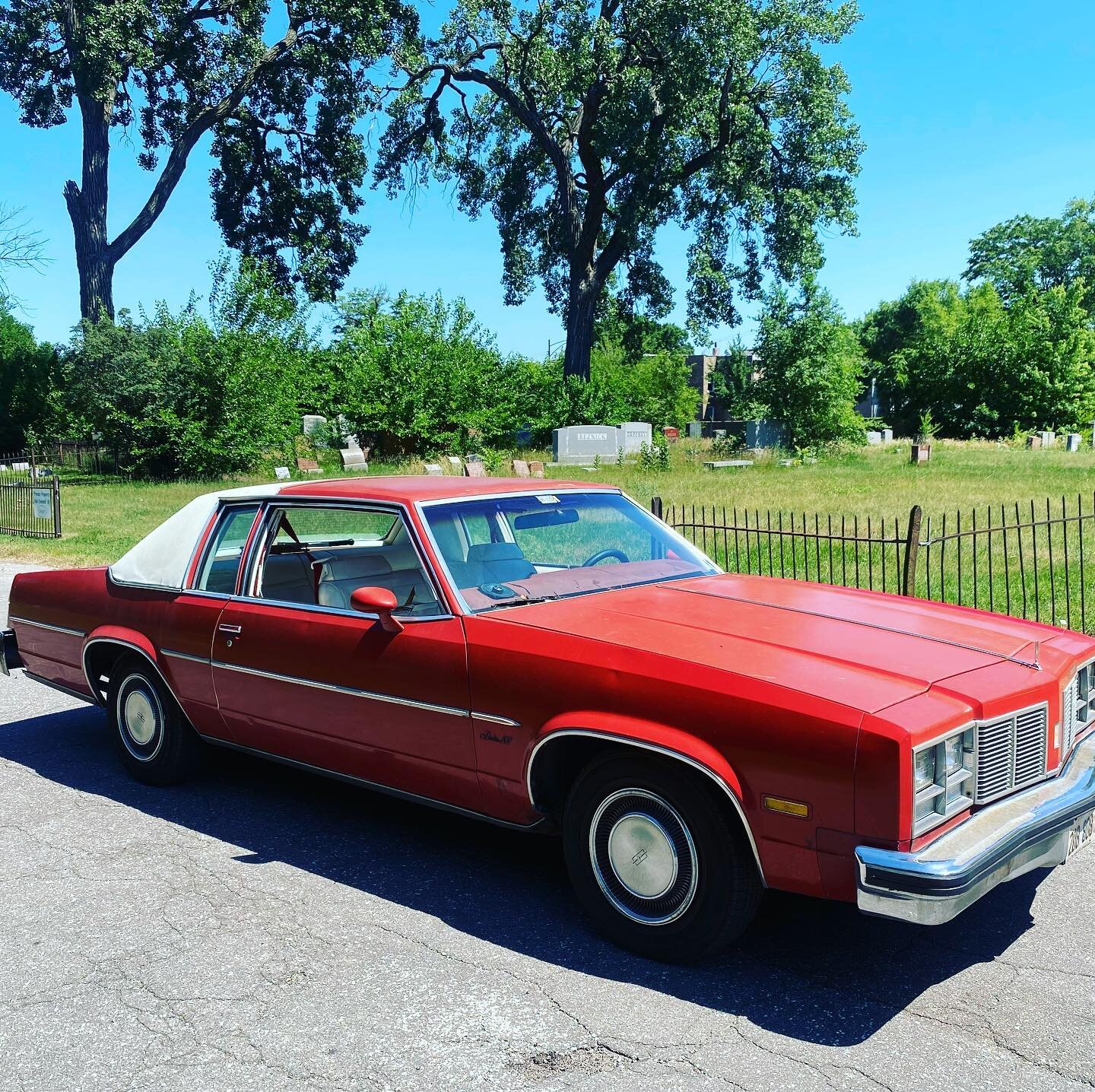 Oak Woods Cemetery revisiting the past. One of my favorite Southside spots. This is Big Red from my performance piece Sonic Boom. The work was about pain, death and rebirth. It&rsquo;s all here in this car. In this location on this beautiful day, you