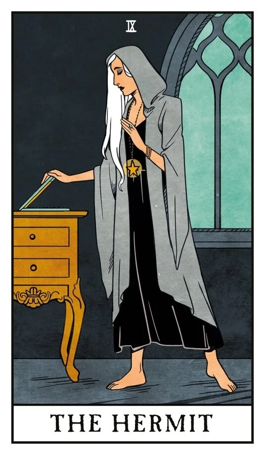 Tarot Cards The Hermit The Hermit Tarot Card Notebook Dark Ed A5