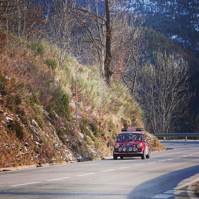 Just back from the Pyrenees, where we went to watch the cars that started from Barcelona in the Monte Carlo Historique. It doesn't get much more iconic than this Mini in the Monte Carlo!