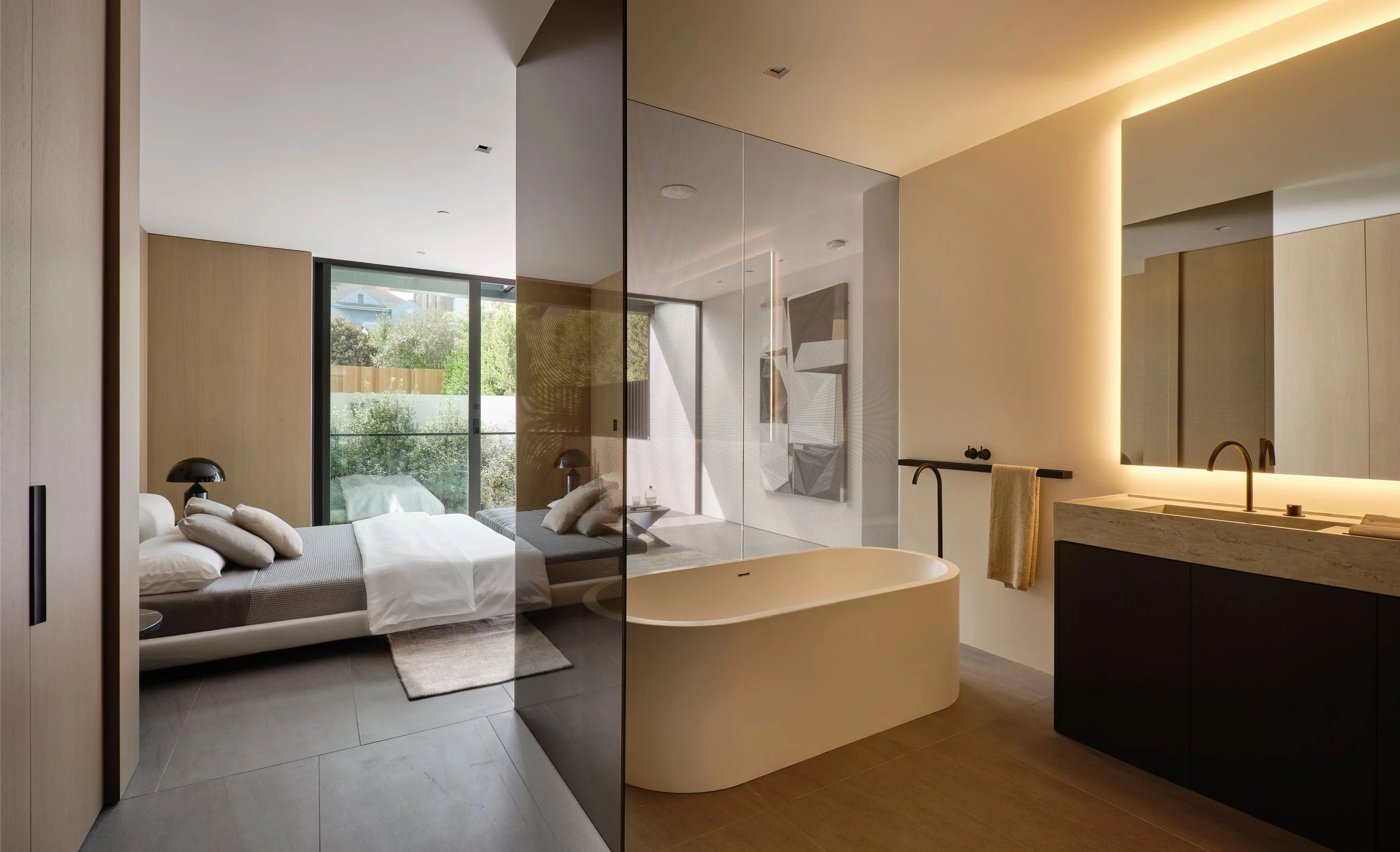 High-end modern, crisp, clean details