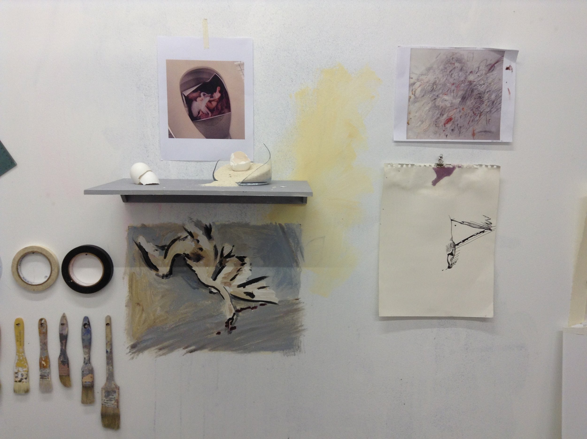  work in progress in studio / during research and pre-production 