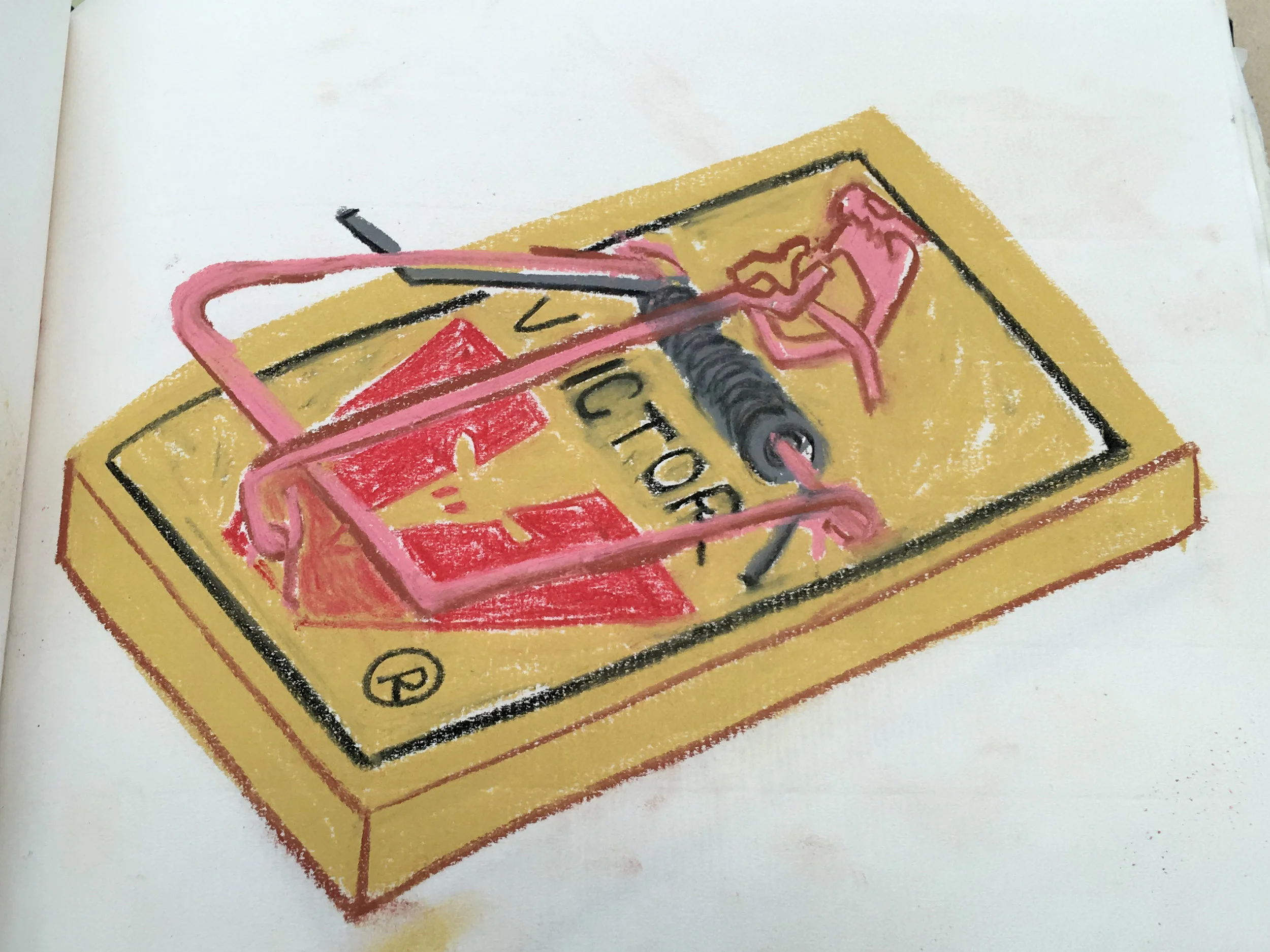 sketchbook, chalk pastel
