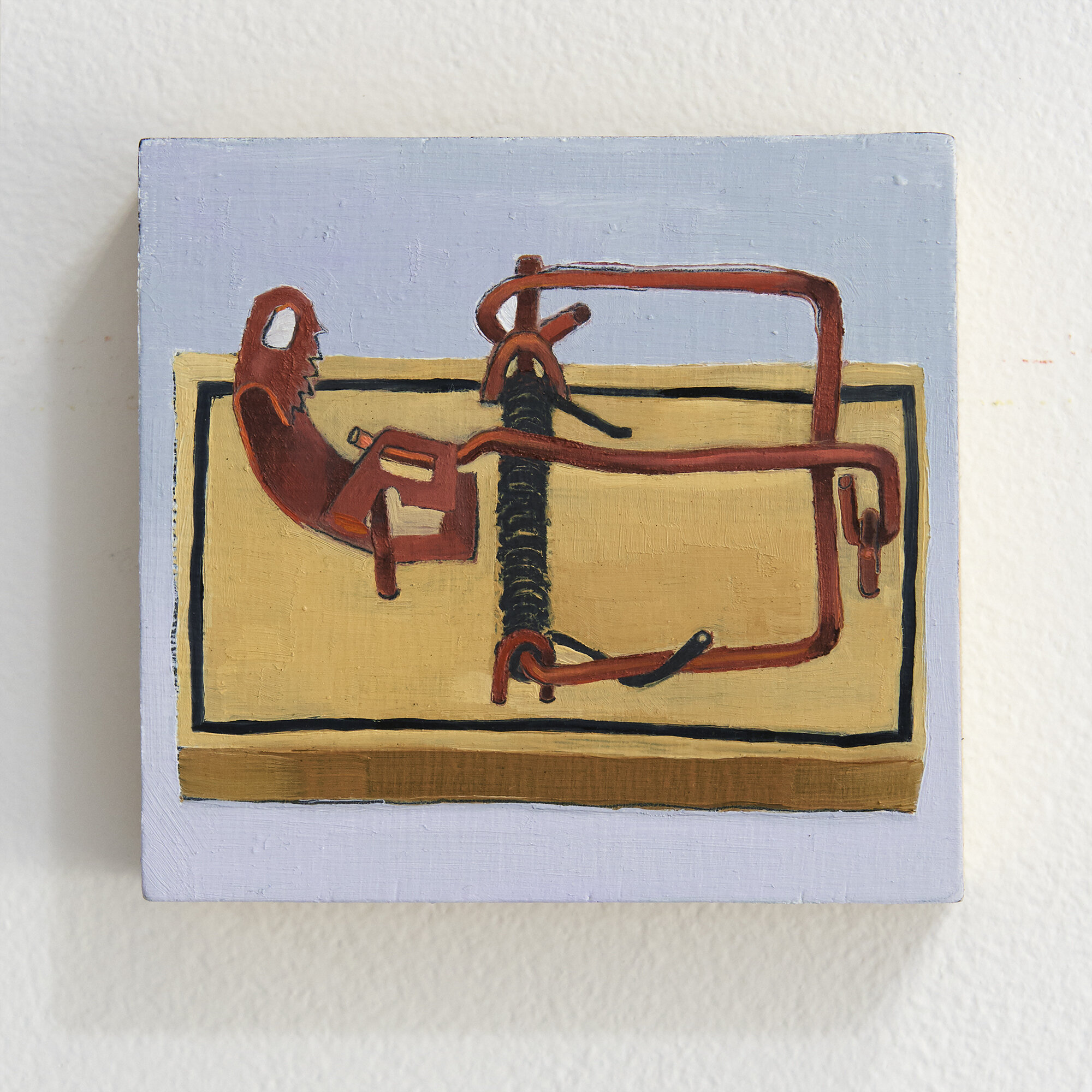  “Mousetrap Painting”, 4” x 4.5”, oil on panel, 2018 