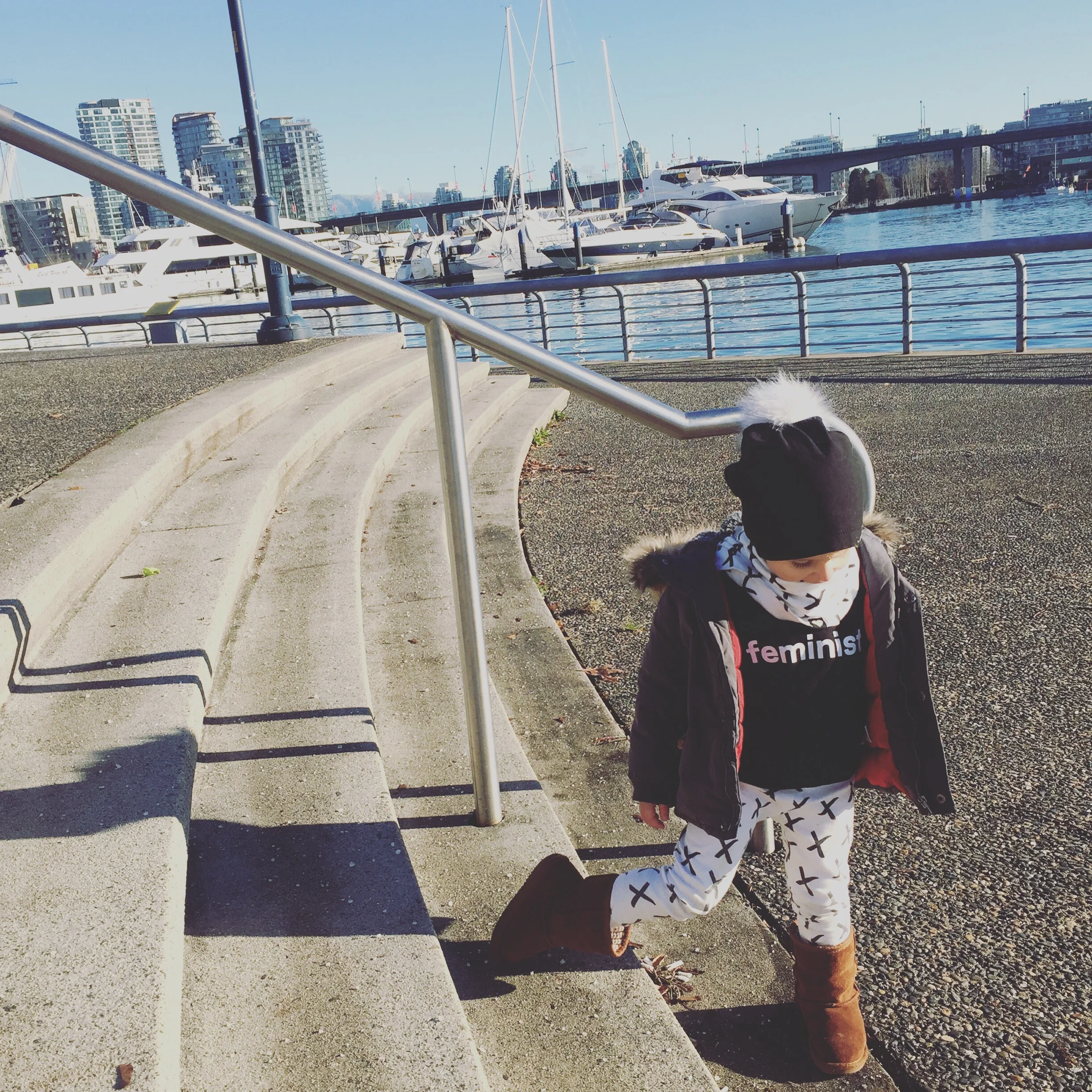 On a gorgeous New Years Eve day, Hudson and I take to the Vancouver seawall together, sharing many laughs. 