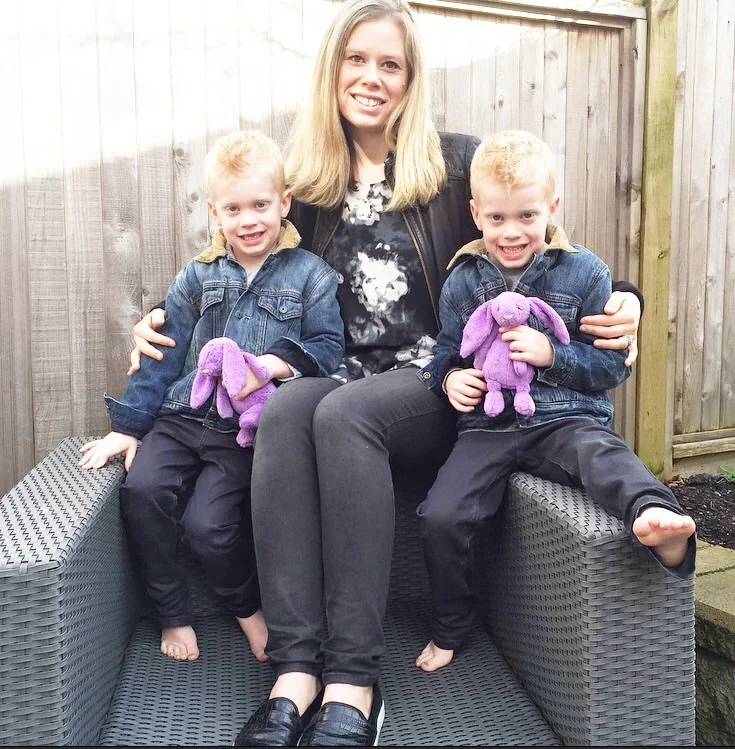 Ashley and her identical twin sons!