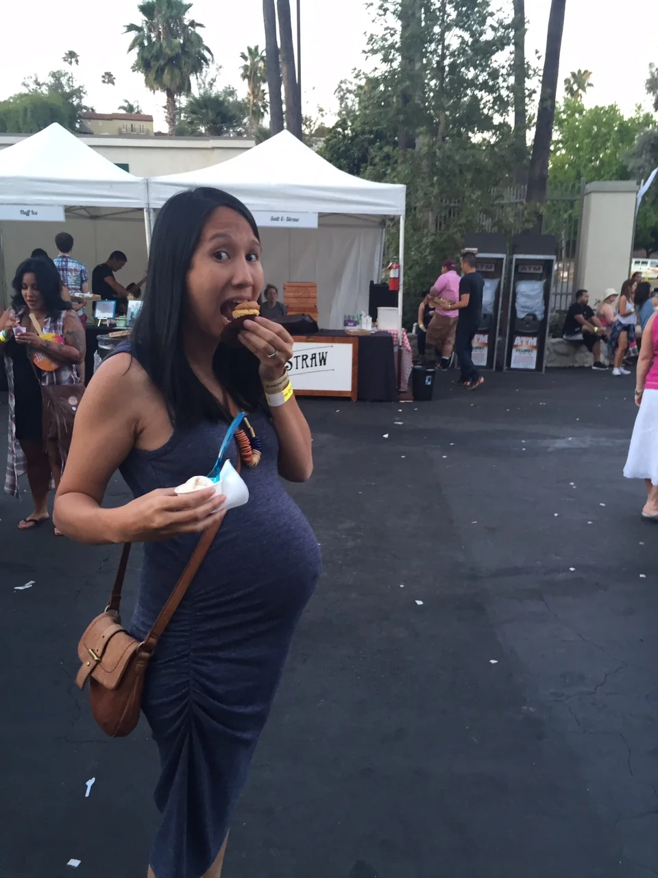 I'm sorry, are you talking to me? I'm busy holding some ice cream and eating a cupcake. #typicalprego