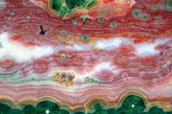 Ocean Jasper can come in a variety of colors: pink and green, blues, yellows — it’s funky and supports the root, heart, and throat chakras.