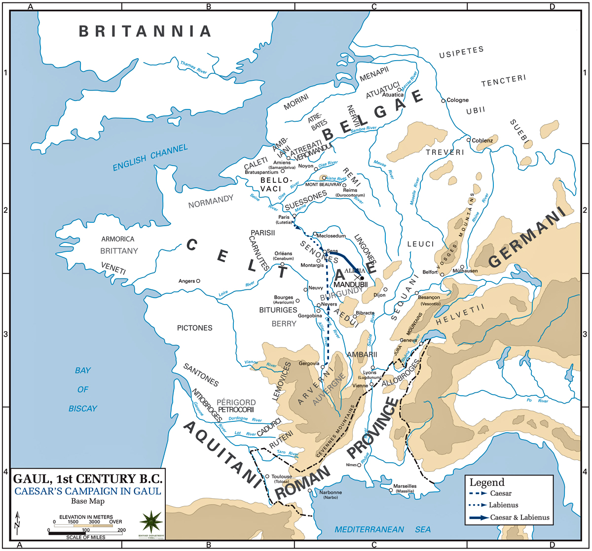 Caesar Campaigns 52 BC in Gaul Map gergovia_alesia .jpg
