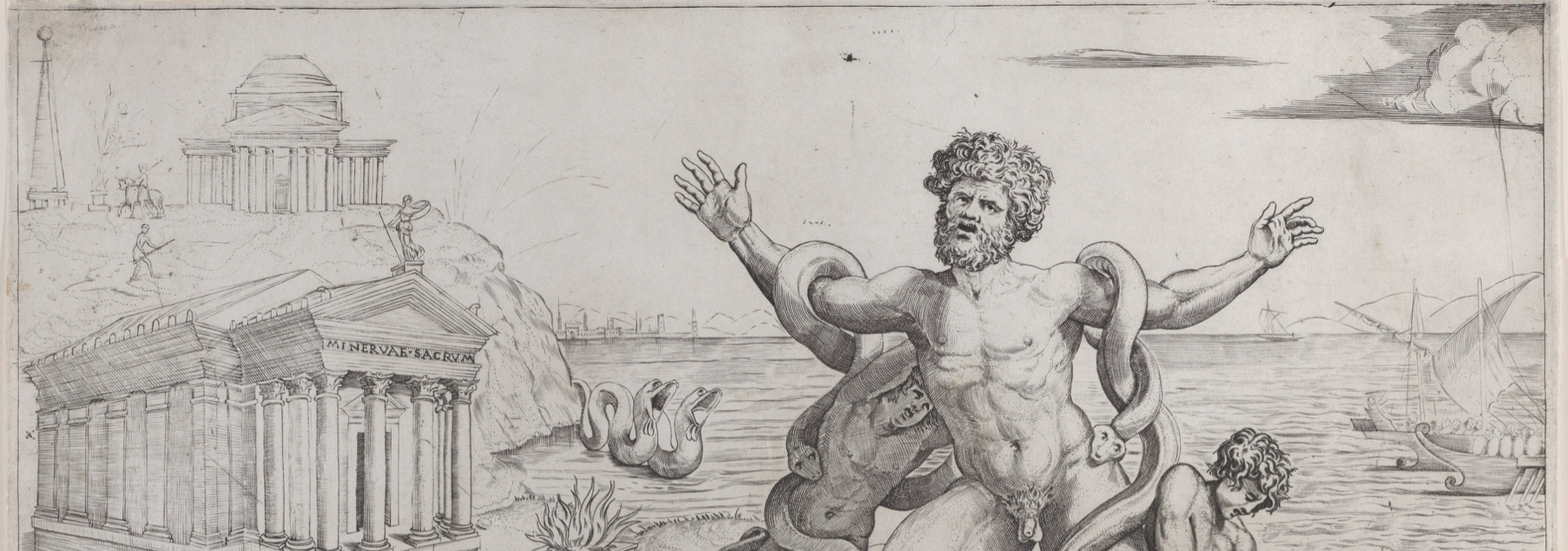 Laocoon drawinng with snakes .png