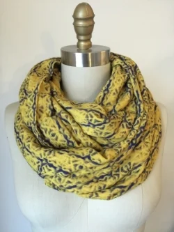 Mustard 'X' Circle Scarf, drapey, luxurious and so stylish!