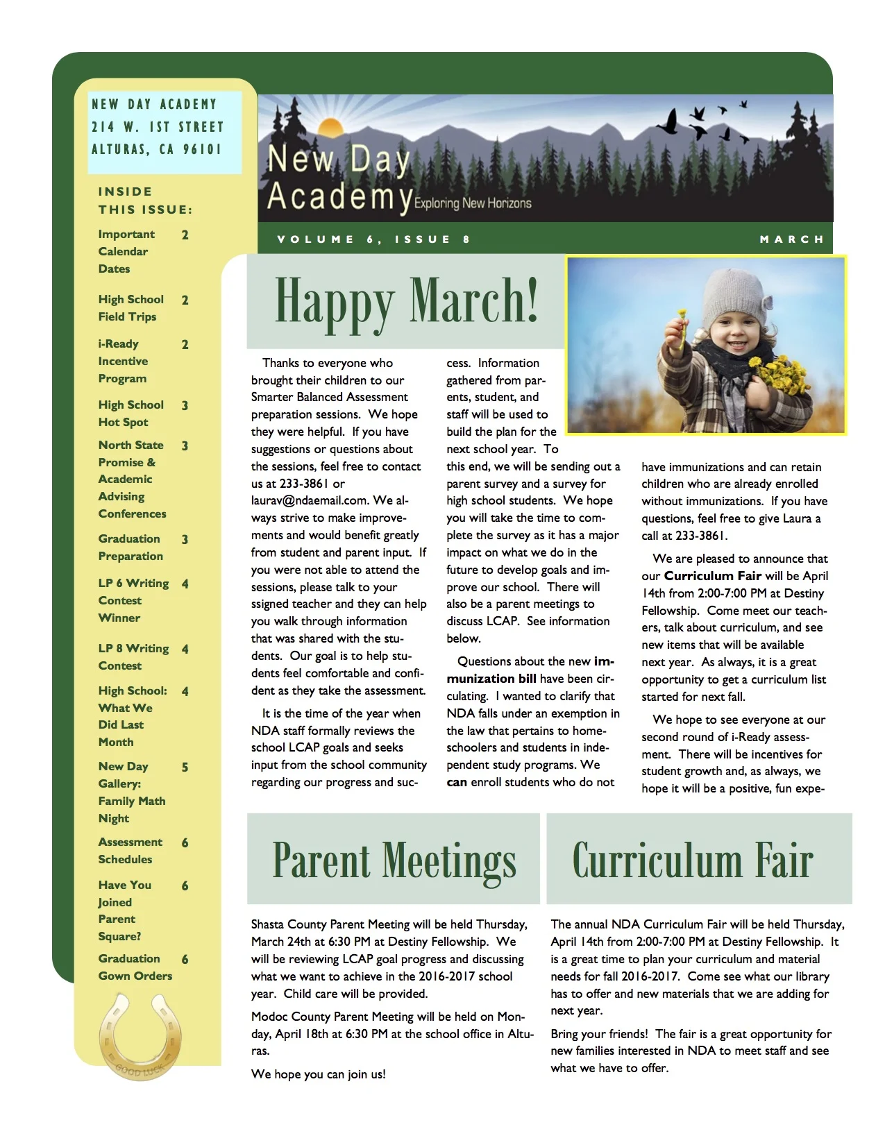 Download March 2016 Newsletter