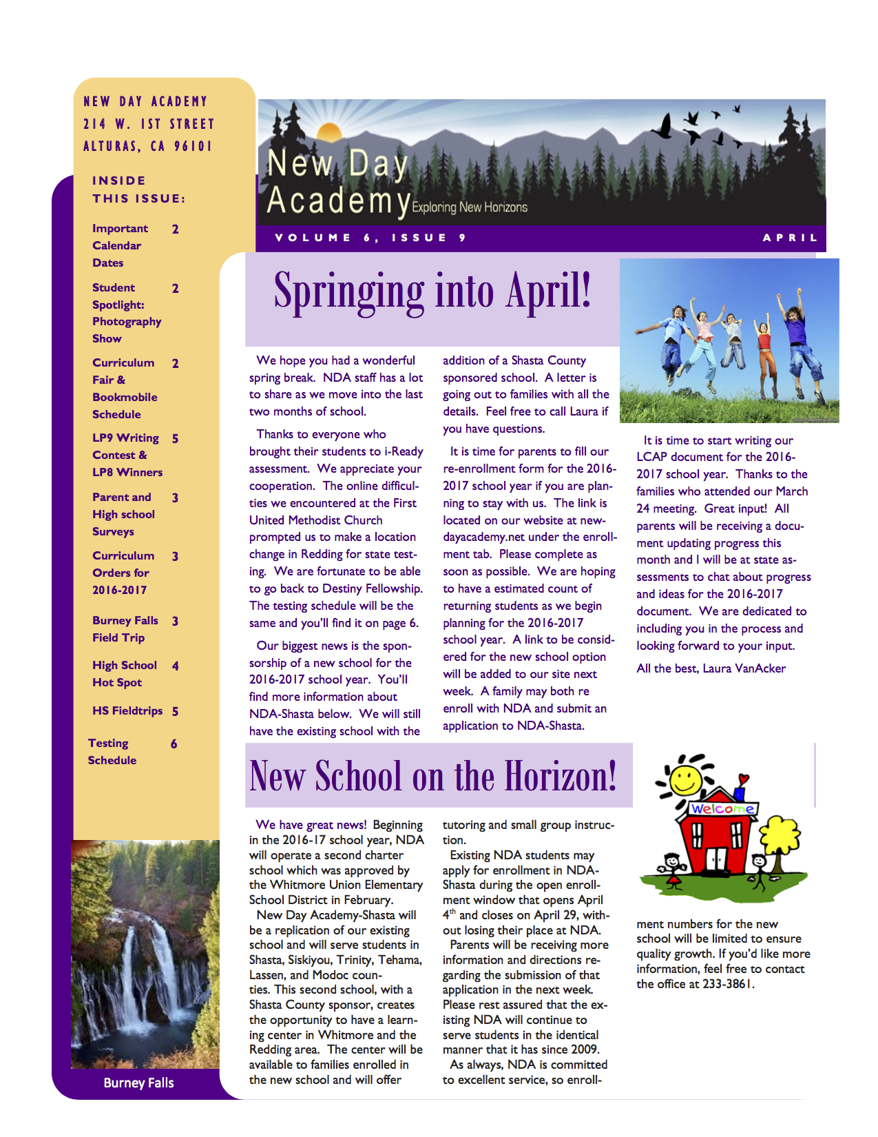 Download April 2016 Newsletter
