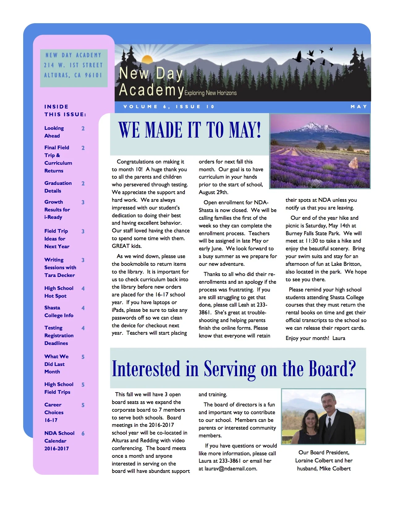 Download May 2016 Newsletter