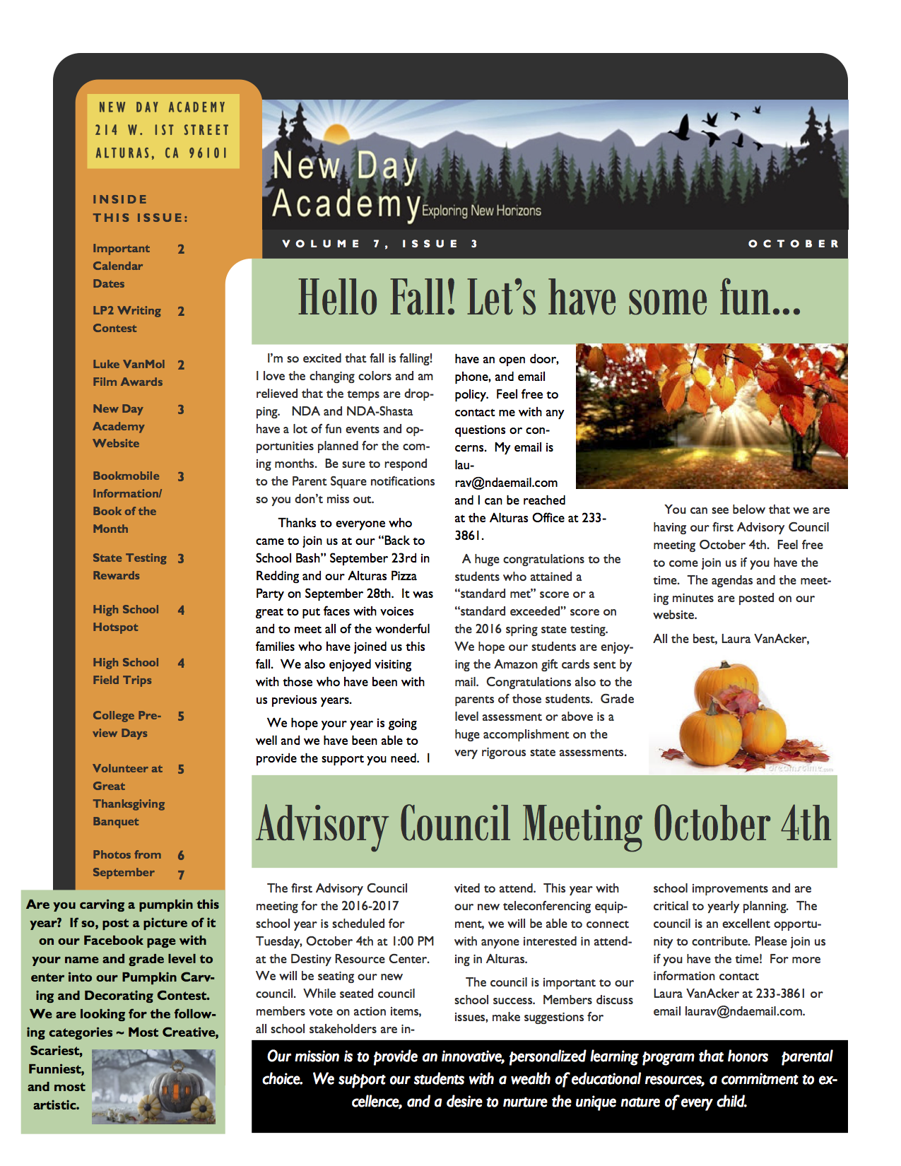 Download October 2016 Newsletter