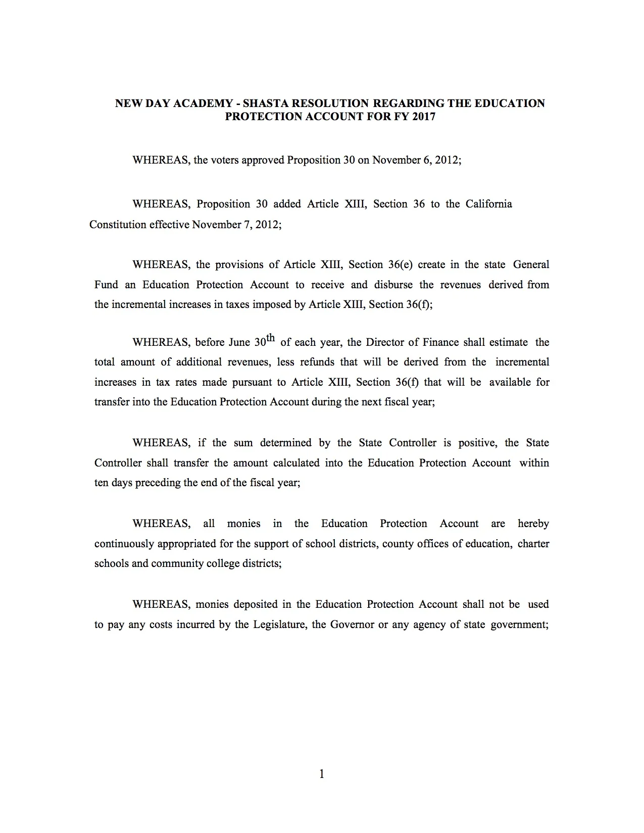 2016/17 NDA-Shasta EPA Resolution