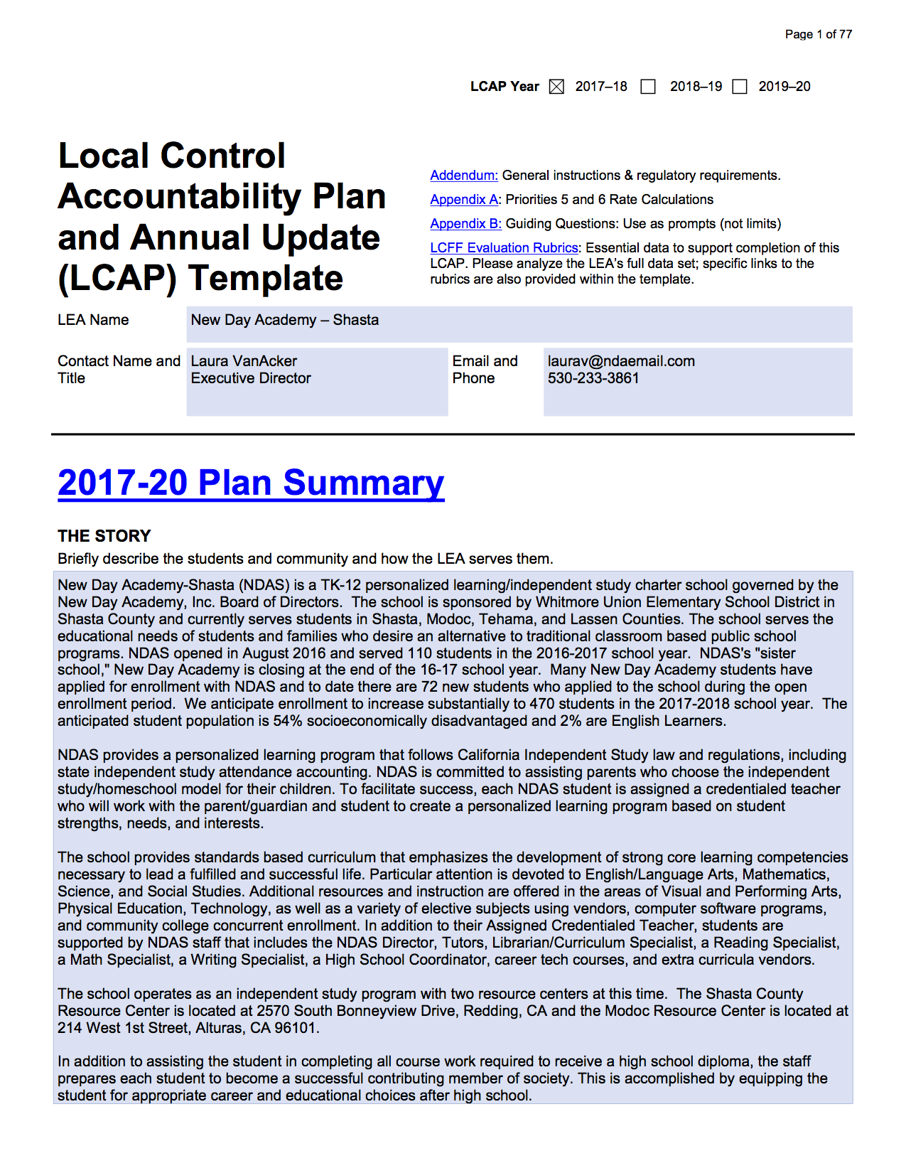 2017-18 LCAP