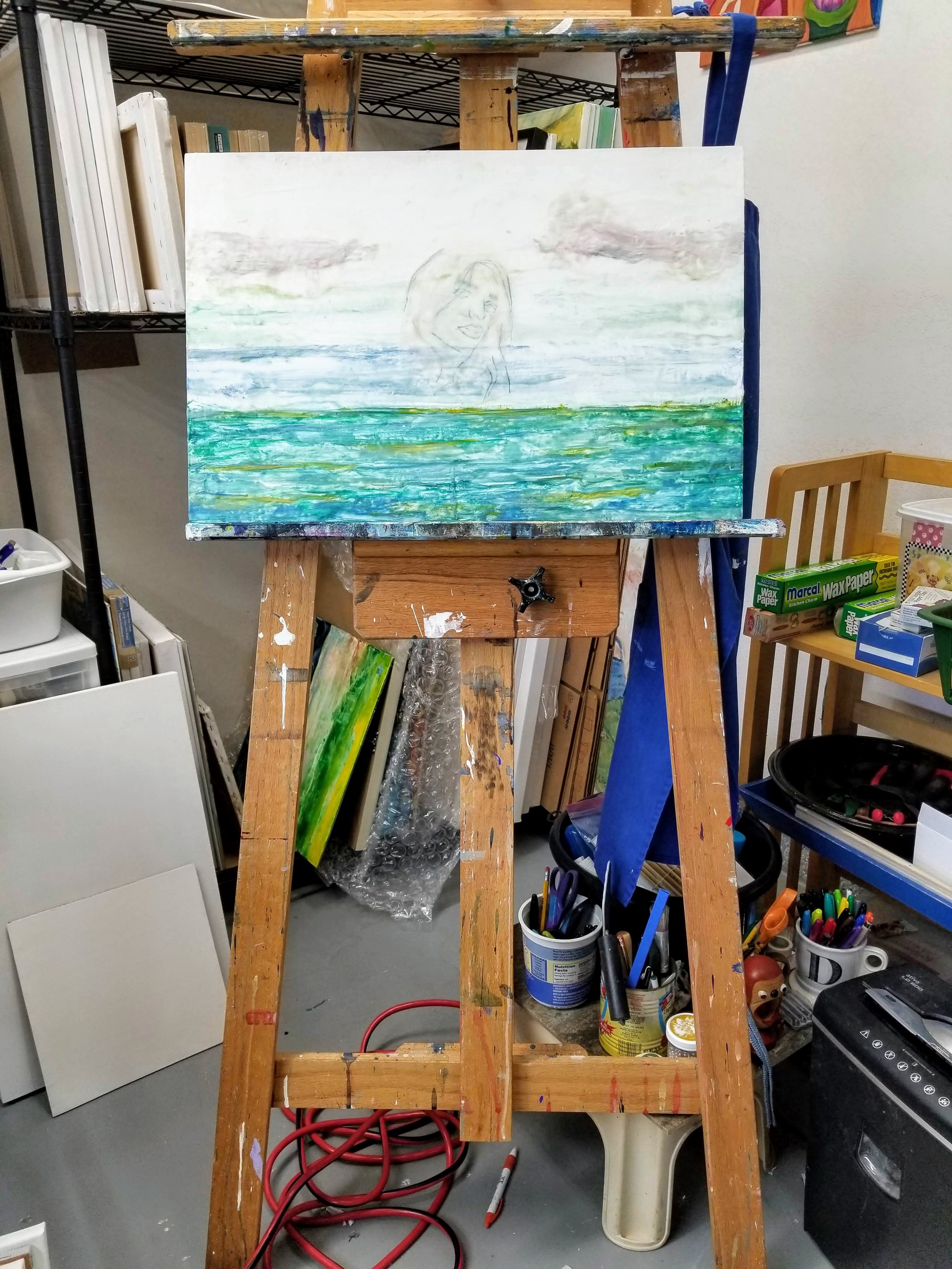 Woman and Ocean on the Easel.jpg