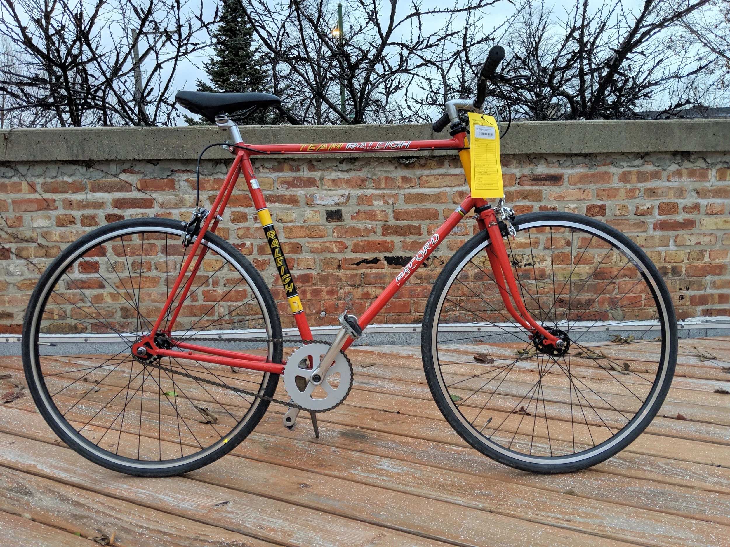 62cm Red Raleigh Team Record Single Speed $270