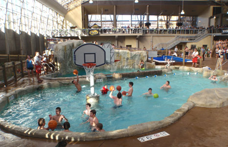 Pool basketball area at Jay Peak Resort in Jay, VT